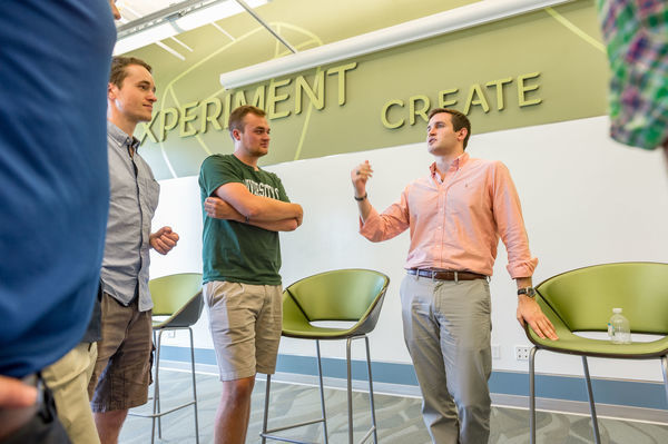 Naughton Fellows in the ESTEEM Program at the University of Notre Dame's Innovation Park in South Bend, Indiana, USA